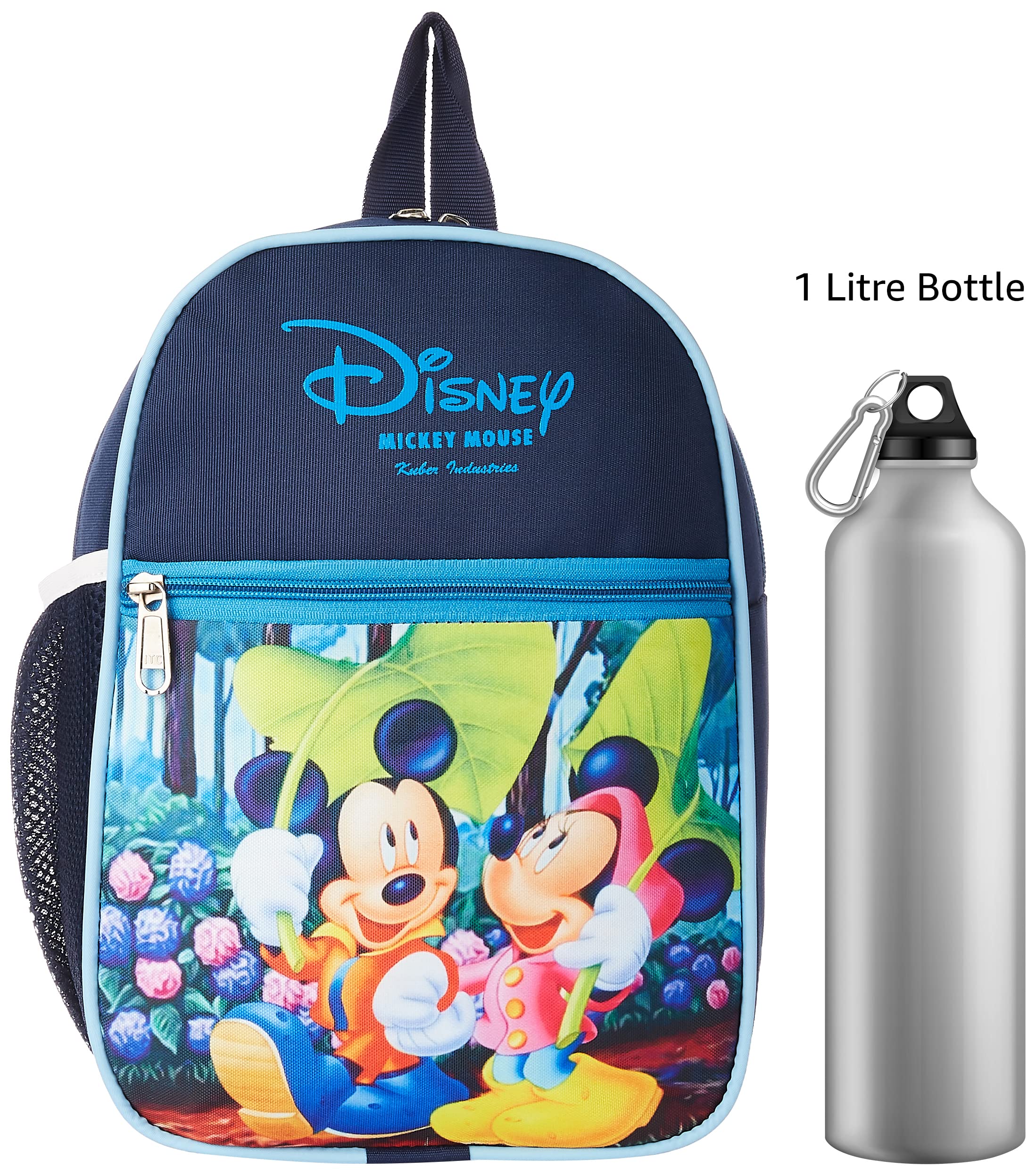 Disney Mickey Mouse & Minnie Mouse Unisex Backpack for Kids - Blue School Bag for Boys & Girls | Lightweight Durable Bookbag for School, Travel & Daily Use