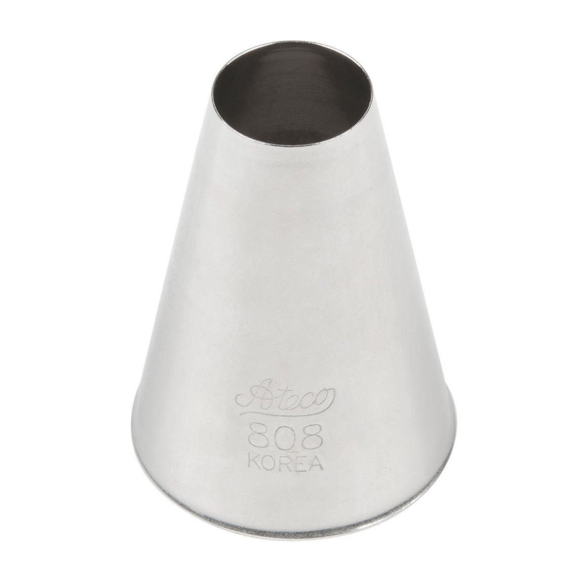 Ateco 808 #8 Plain Pastry Tip for Cake Decorating, Cupcake Icing, and Cookie Designs – Professional Baking Tool for Home Bakers