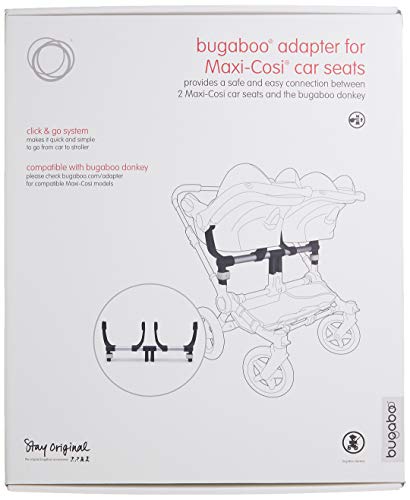 Bugaboo Donkey Twin Car Seat Adapter for Maxi-COSI & Nuna - Universal Stroller Accessory for Safe Infant Travel - Perfect for City Walks, Shopping Trips & Family Outings