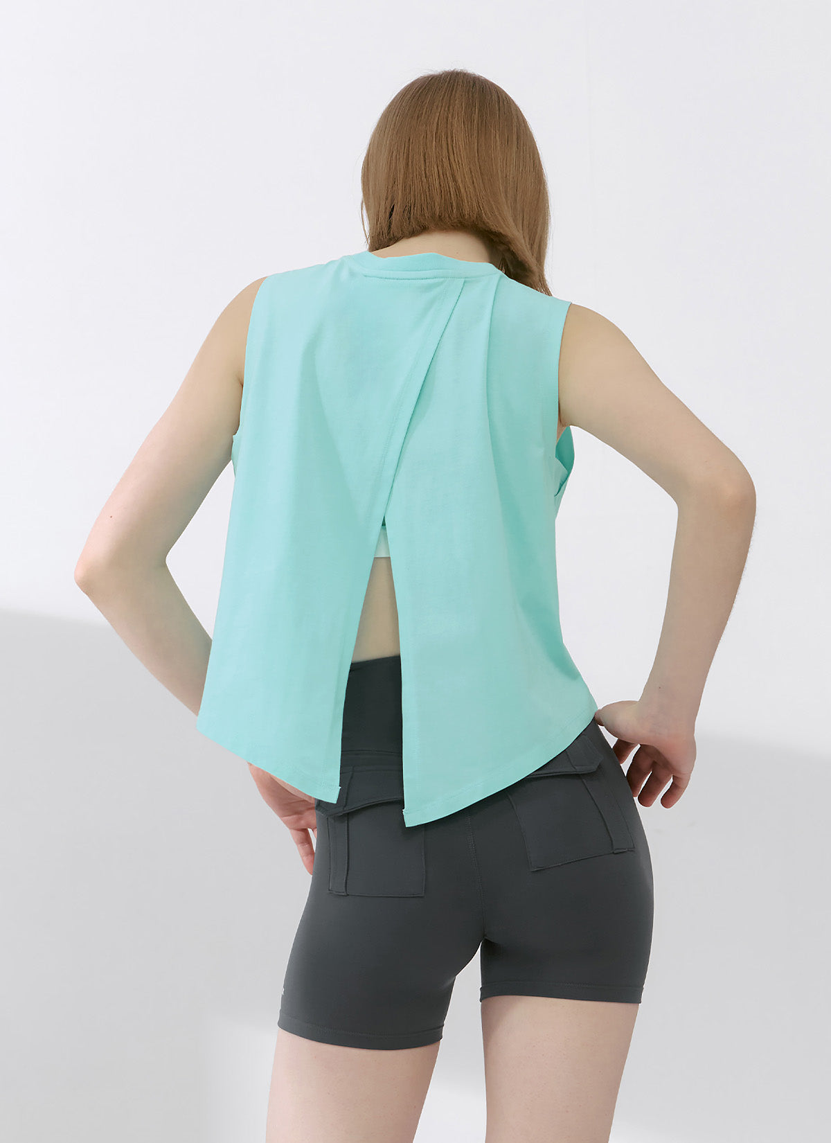 Premium Pima Cotton Back Slit Sleeveless Blouse - Women's Elegant Summer Top for Office, Date Night & Casual Outings