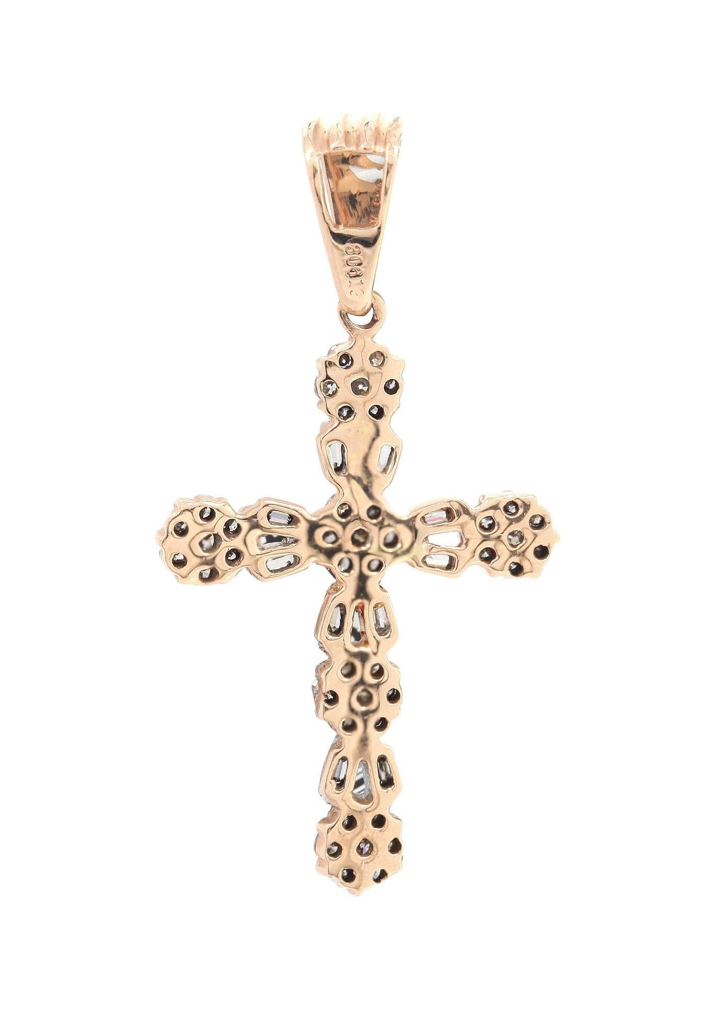 0.15 Carat Diamond Cross Pendant Necklace - 2.19 Grams Solid Gold Religious Jewelry for Women & Men - Perfect for Baptism, Confirmation & Everyday Wear