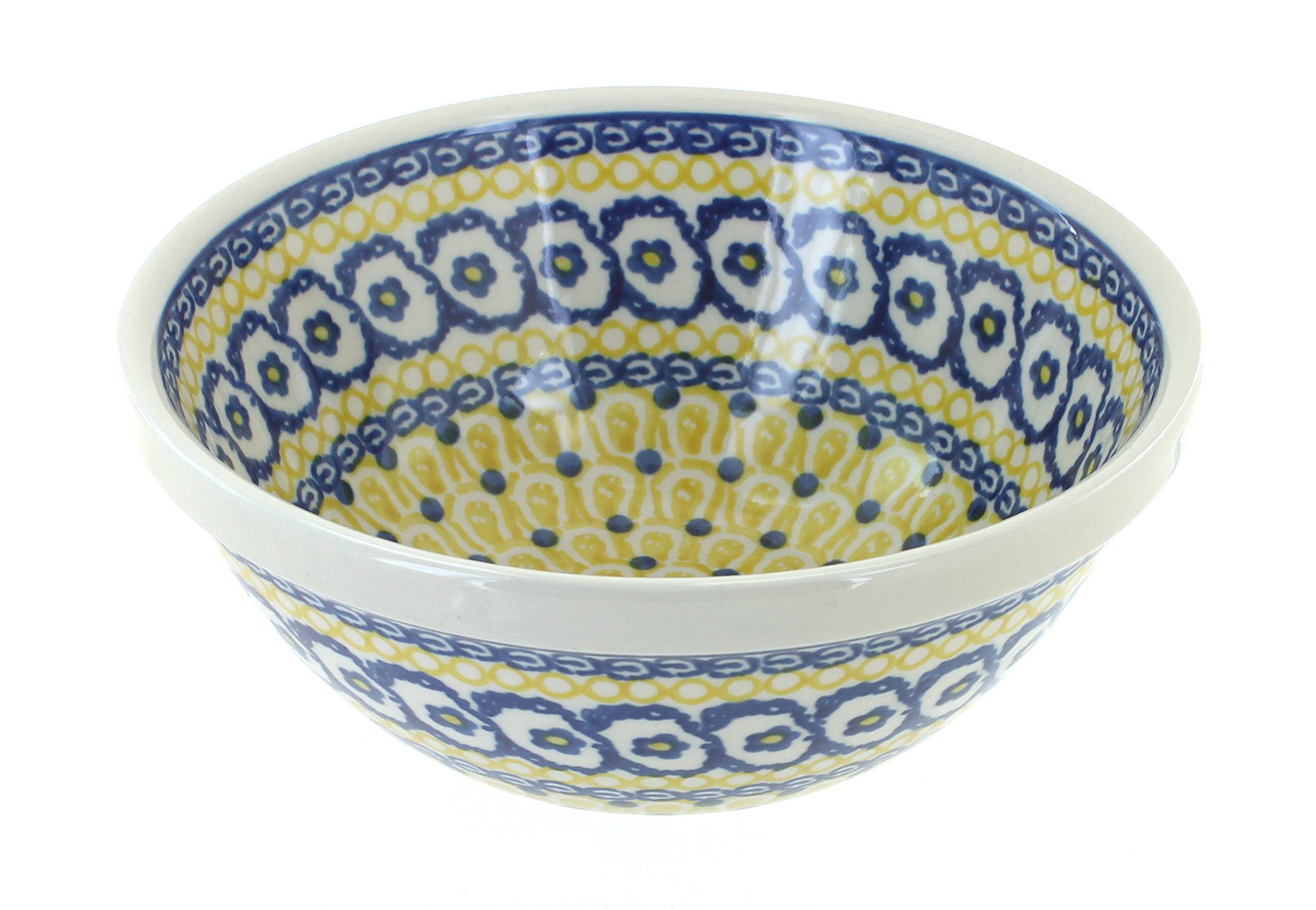 Handmade Blue Rose Polish Pottery Bowl for Cereal, Soup & Desserts – Elegant Dining & Kitchen Decor, Perfect for Breakfast, Lunch & Gifting