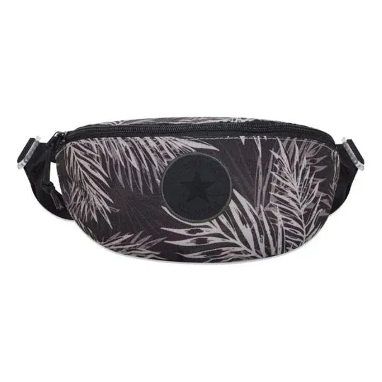 Converse Sling Pack Crossbody Bag - Black Floral Print Waist Pack for Men & Women | Perfect for Travel, Hiking, and Everyday Use