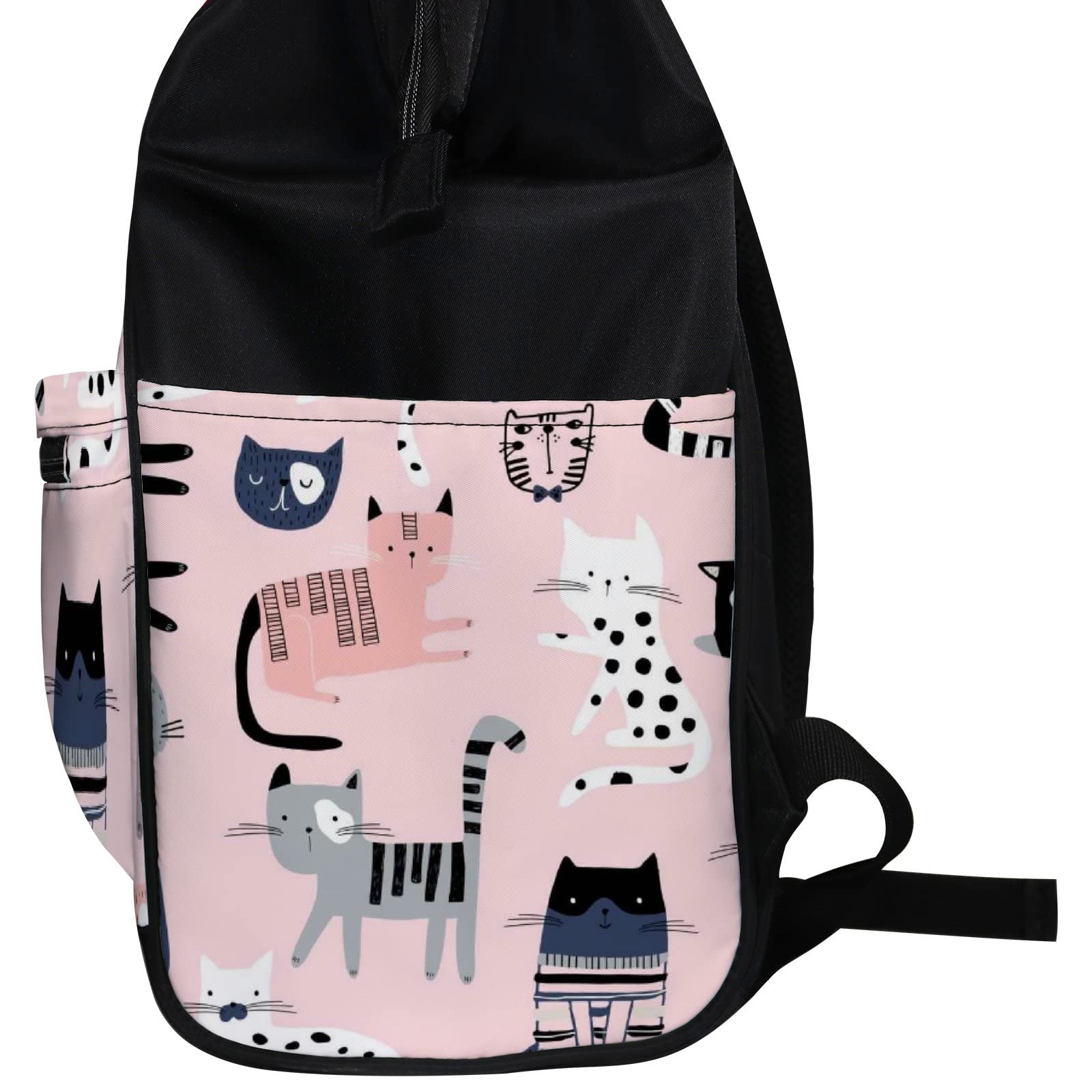 Waterproof Pink Cute Kawaii Cat Diaper Backpack - Large Capacity Baby Nappy Changing Bag with Laptop Compartment for Travel | Durable Unisex Diaper Bag for Women & Men | Perfect for Parenting, Daycare, and Family Outings