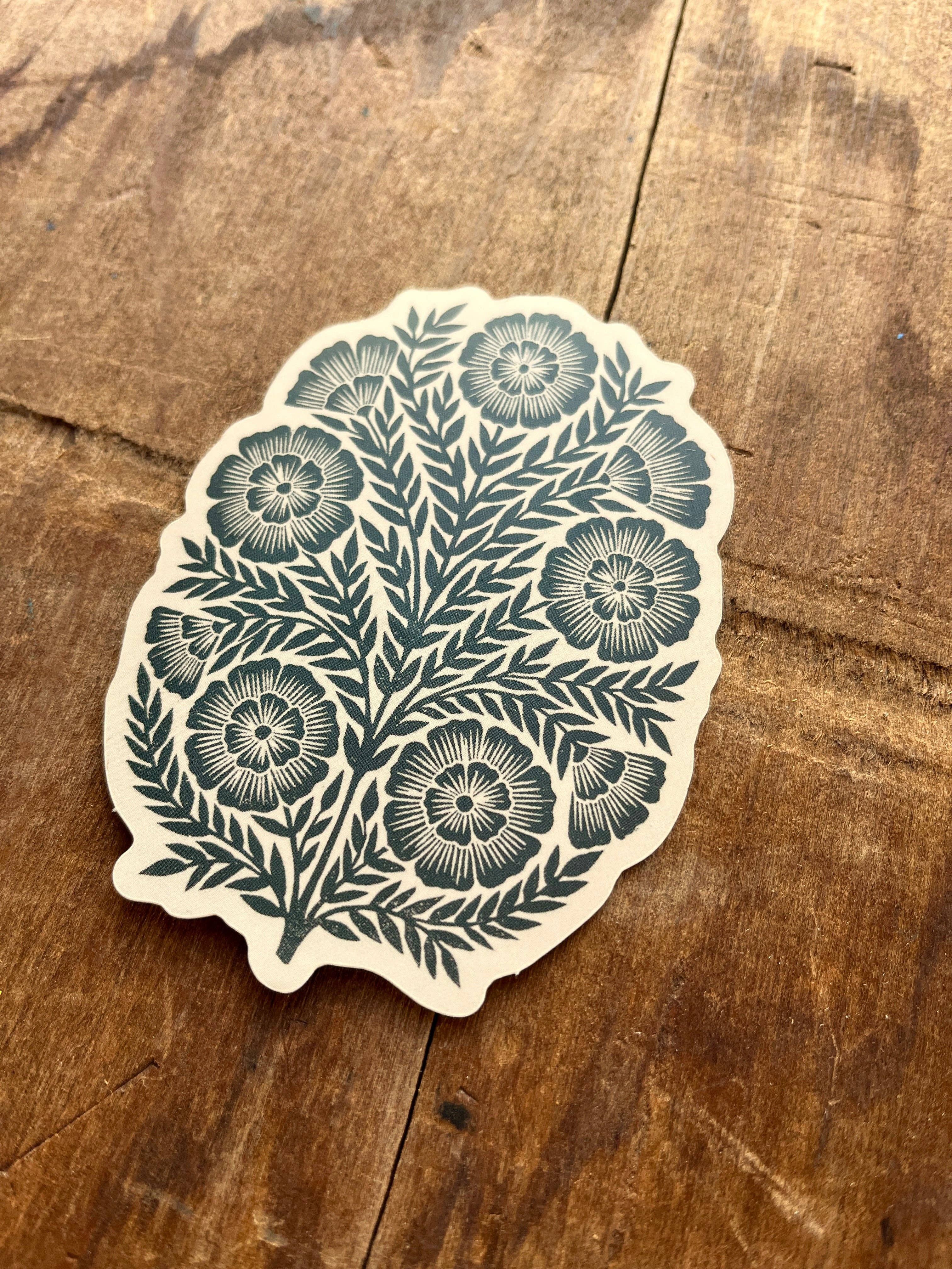 Signature Florals Sticker - Premium Waterproof Vinyl Decals for Scrapbooking, Journals & DIY Crafts - Beautiful Floral Design for Home Decor, Laptops & Gift Wrapping
