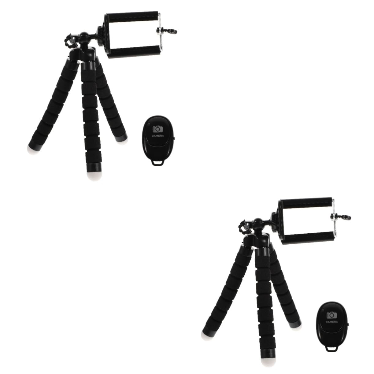 Homoyoyo 2 Pack Adjustable Phone Tripod Stand - Portable Stainless Steel Kickstand for Smartphones, Trumpet & Camera Mount | Perfect for Vlogging, Live Streaming & Hands-Free Video Calls