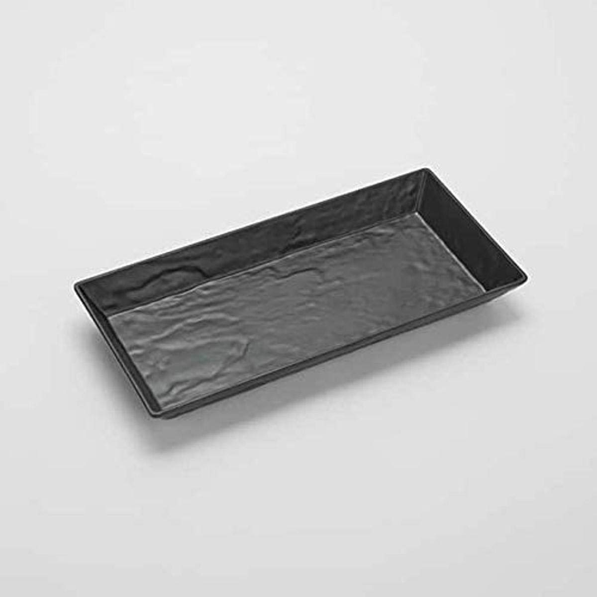 American Metalcraft FSMEL21 Black Melamine Faux Slate Rectangular Serving Tray 21