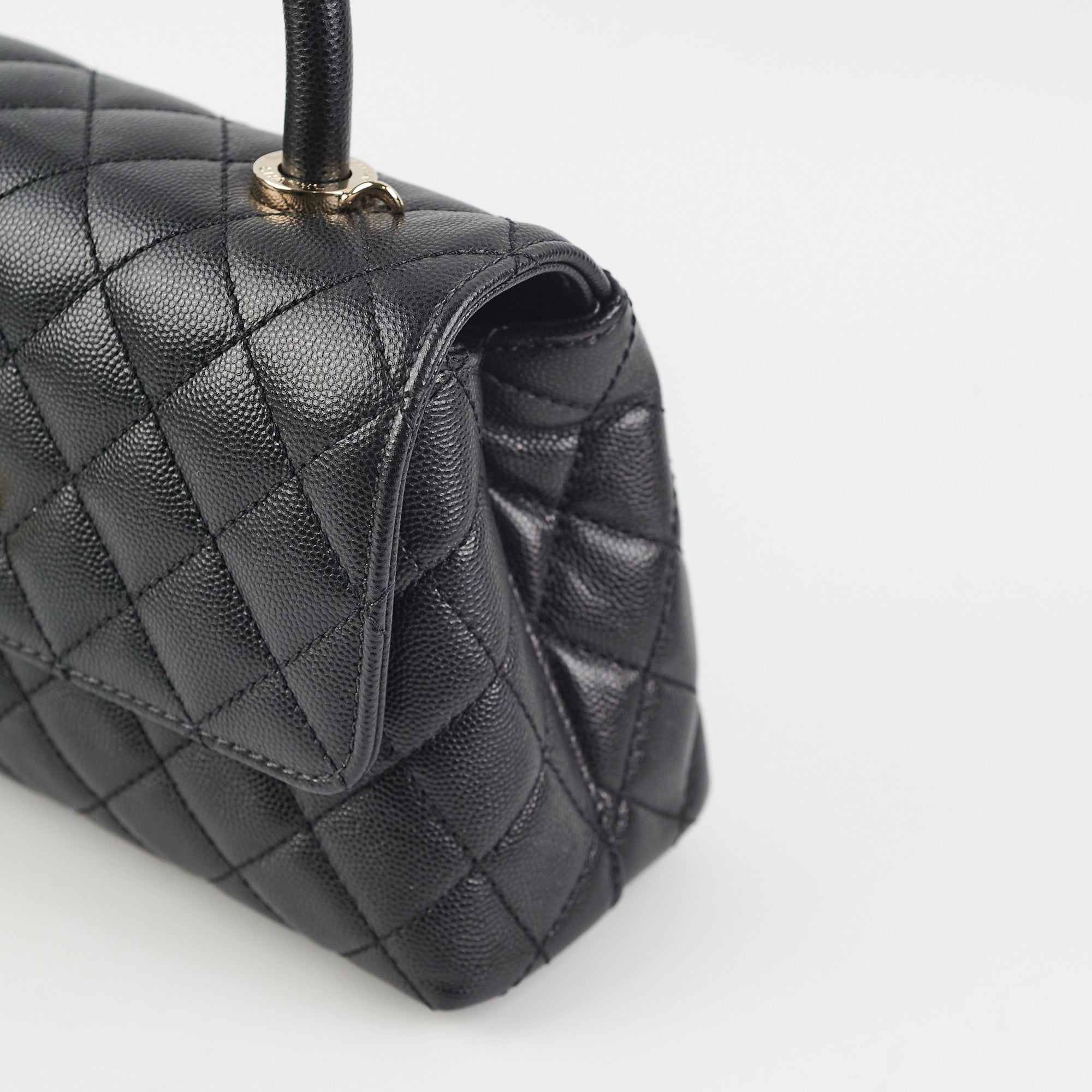 Chanel Small Coco Handle Bag in Black Caviar Leather - Perfect for Evening Events & Luxury Fashion Accessories