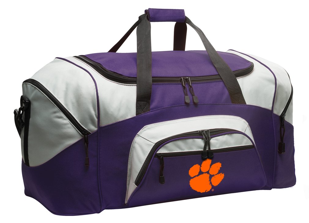 Official Clemson Tigers Large Duffle Bag - Purple Travel Suitcase for College, Gym & Weekend Getaways | Clemson University Merchandise