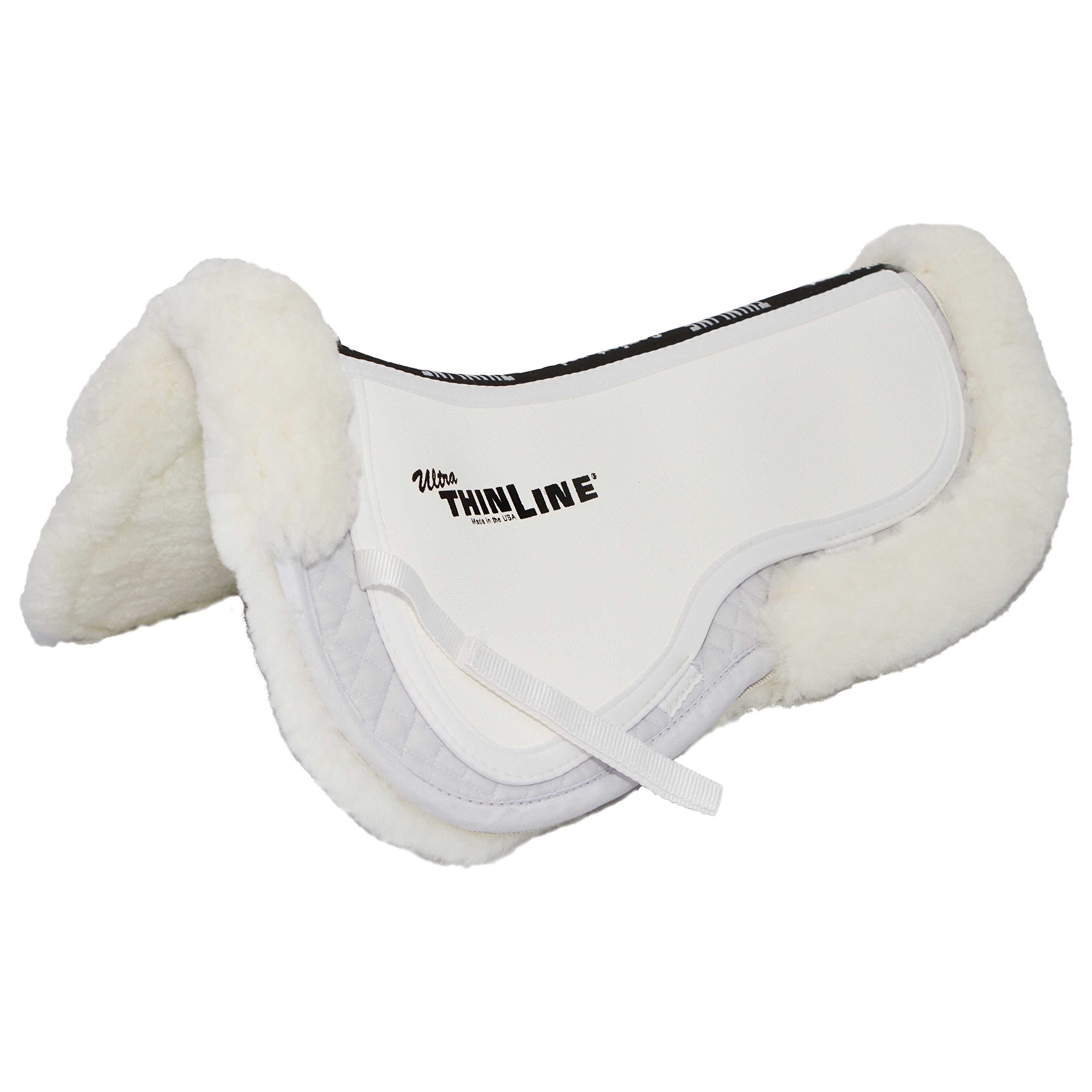 Thinline Ultra Trifecta Full Sheepskin Half Saddle Pad - Premium Equestrian Riding Pad for Horses - Perfect for Dressage, Jumping & Trail Riding