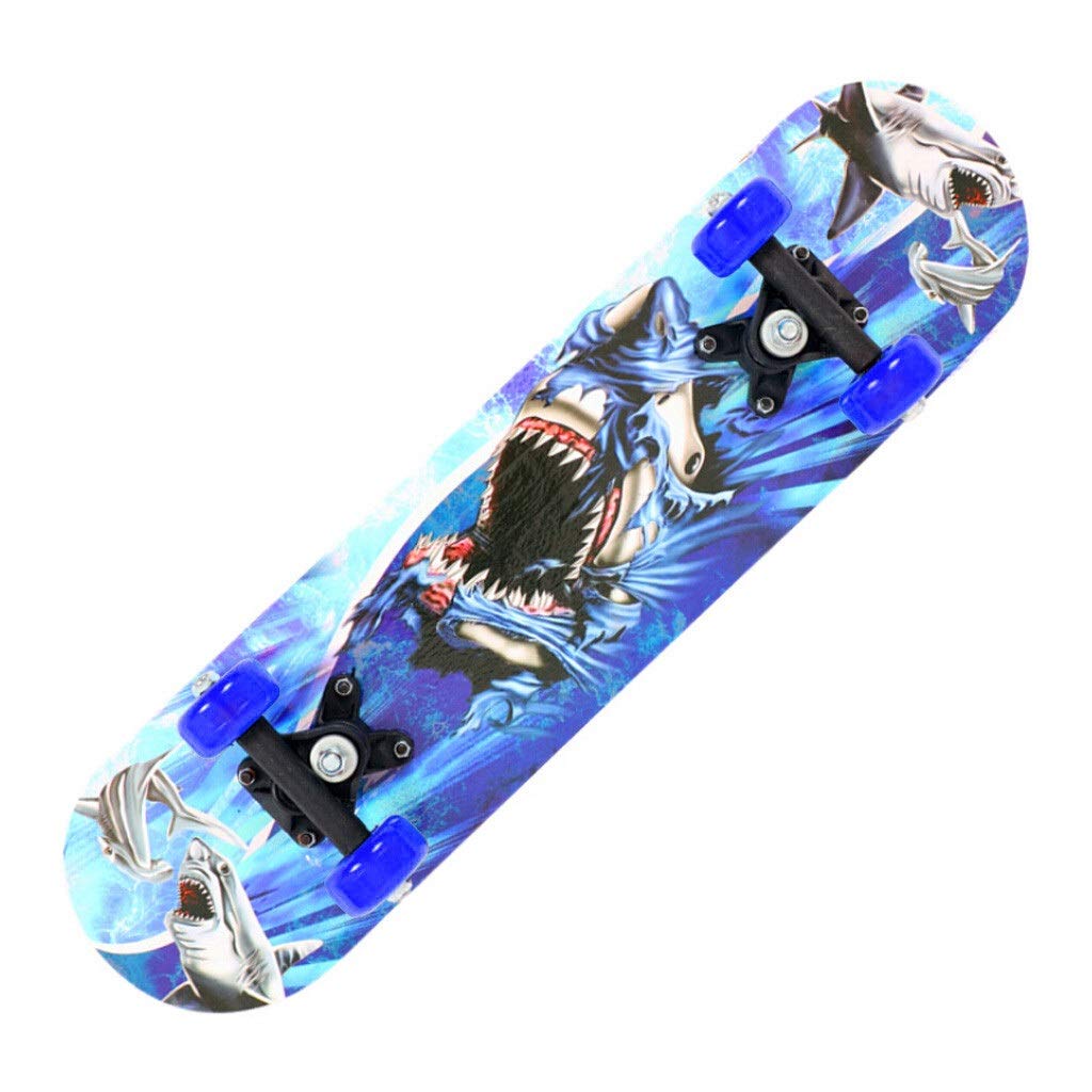 MSG Sport Complete 17 Inch Skateboard for Kids - Cute & Durable Skateboard with Smooth Wheels, Perfect for Beginners, Birthday Gifts & Skateboarder Toys (Color: A) | Great for Outdoor Play, Skate Parks & Birthday Party Favors