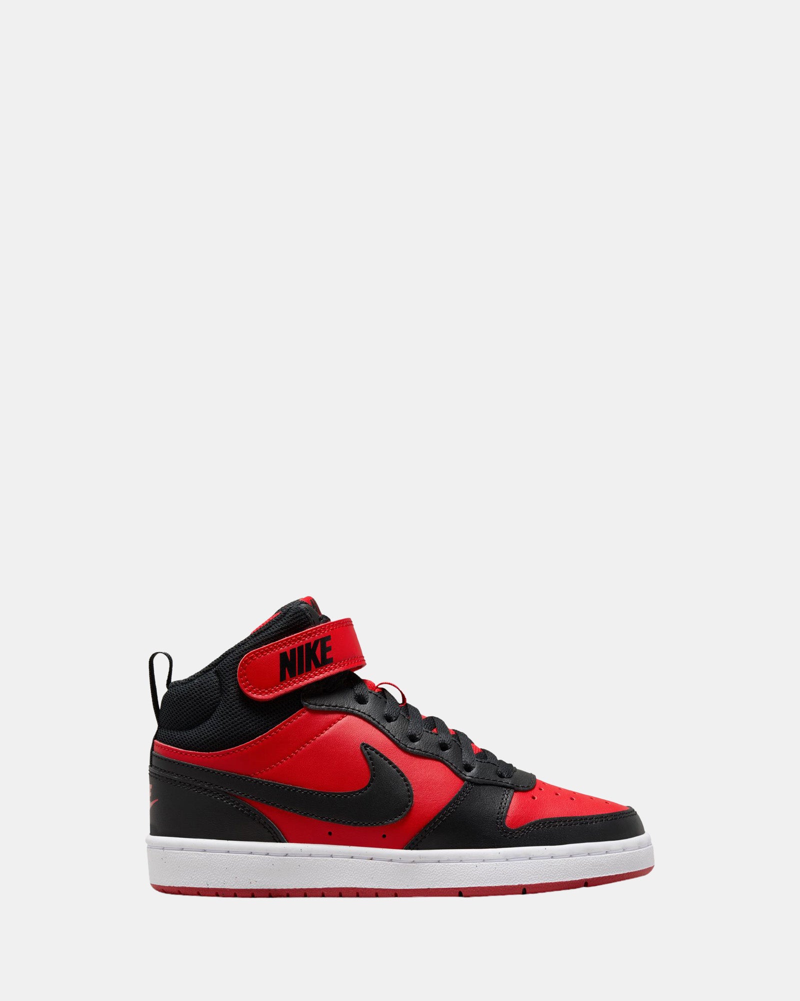 Nike Court Borough Mid 2 Sneakers - Grade School & University Shoes in Red/Black/White - Perfect for School, Casual Wear & Basketball Courts