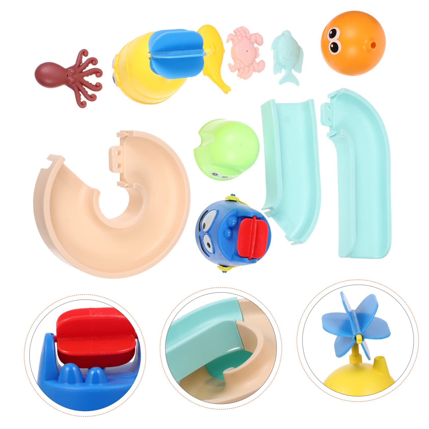 Vaguelly 2 Sets Cartoon Bath Toys for Kids Ages 3-4 - Fun Plastic Water Play Toys for Bathtub, Pool & Outdoor Playtime