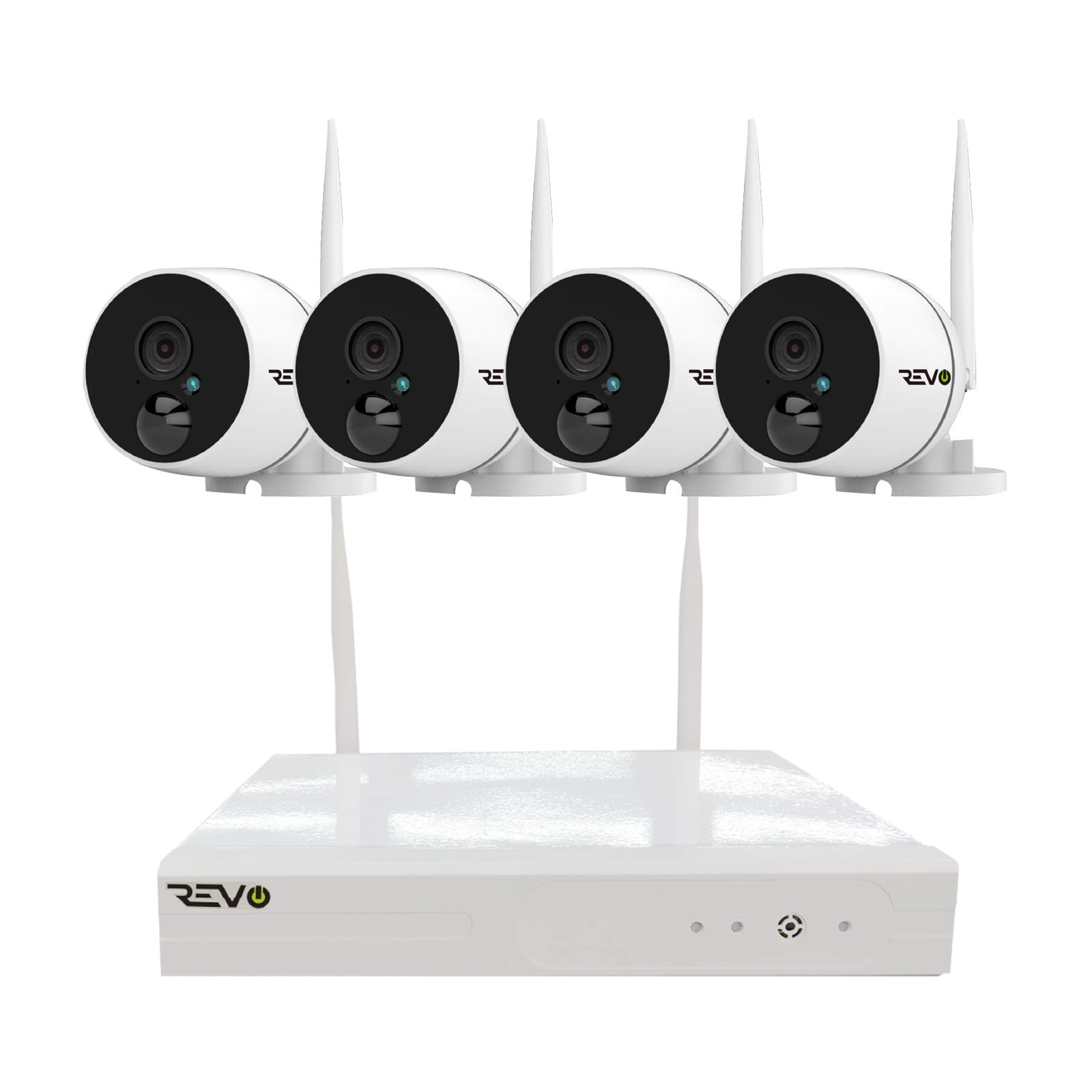 REVO America 4CH Wireless Security Camera System with 1TB NVR - 4 x 1080P HD Indoor Outdoor Bullet Cameras, Built-in PIR Motion Detection, Smartphone Remote Access - Ideal for Home Security, Business Surveillance & Property Monitoring