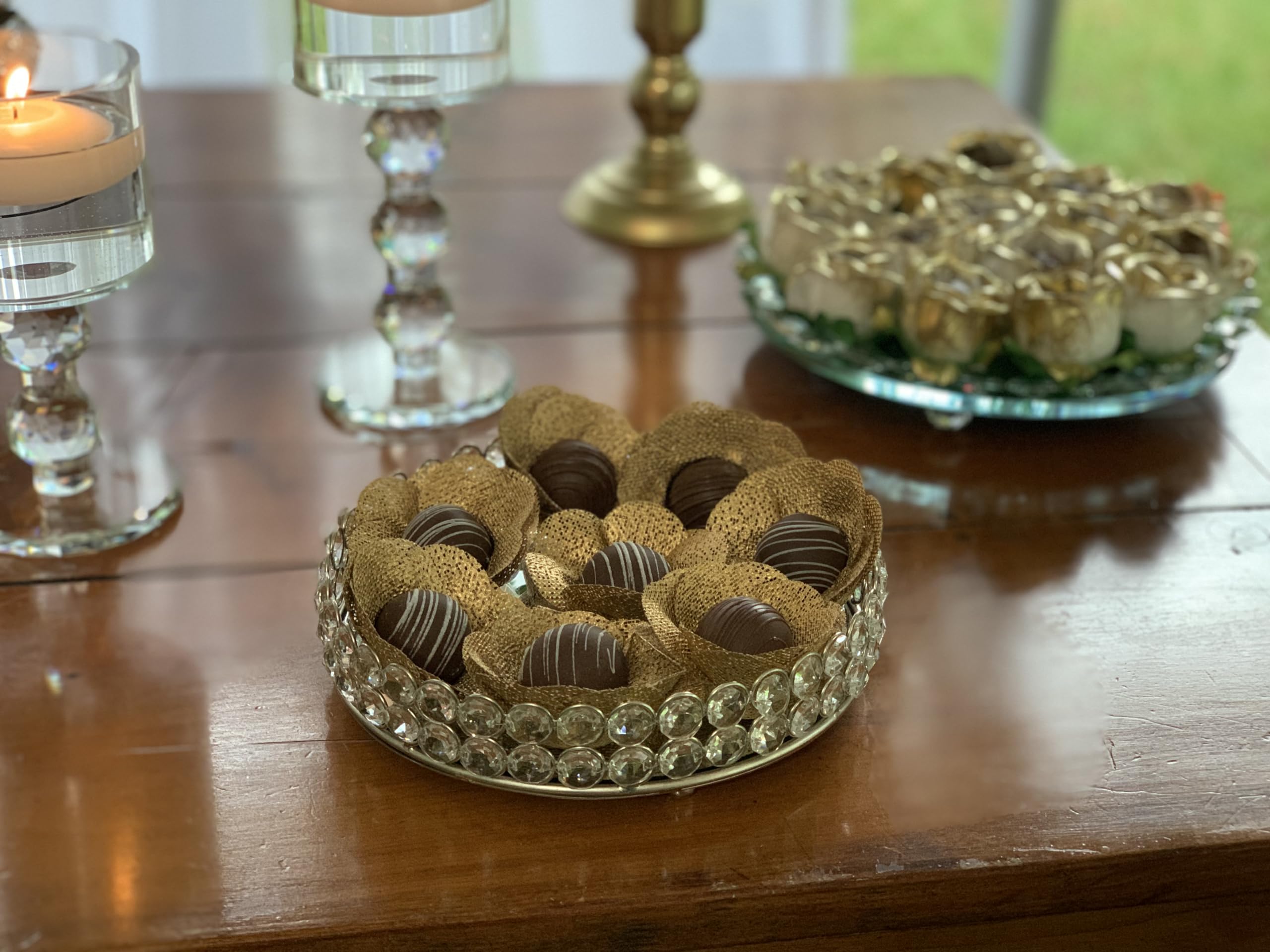 Handmade Fabric Truffle Cups - Pack of 20 - Reusable Candy Liners for Chocolate Truffles, Cupcake Wrappers, Brigadeiro & Dessert Decorations - Premium Camellia Gold Fabric - Perfect for Parties, Weddings & Gift Packaging