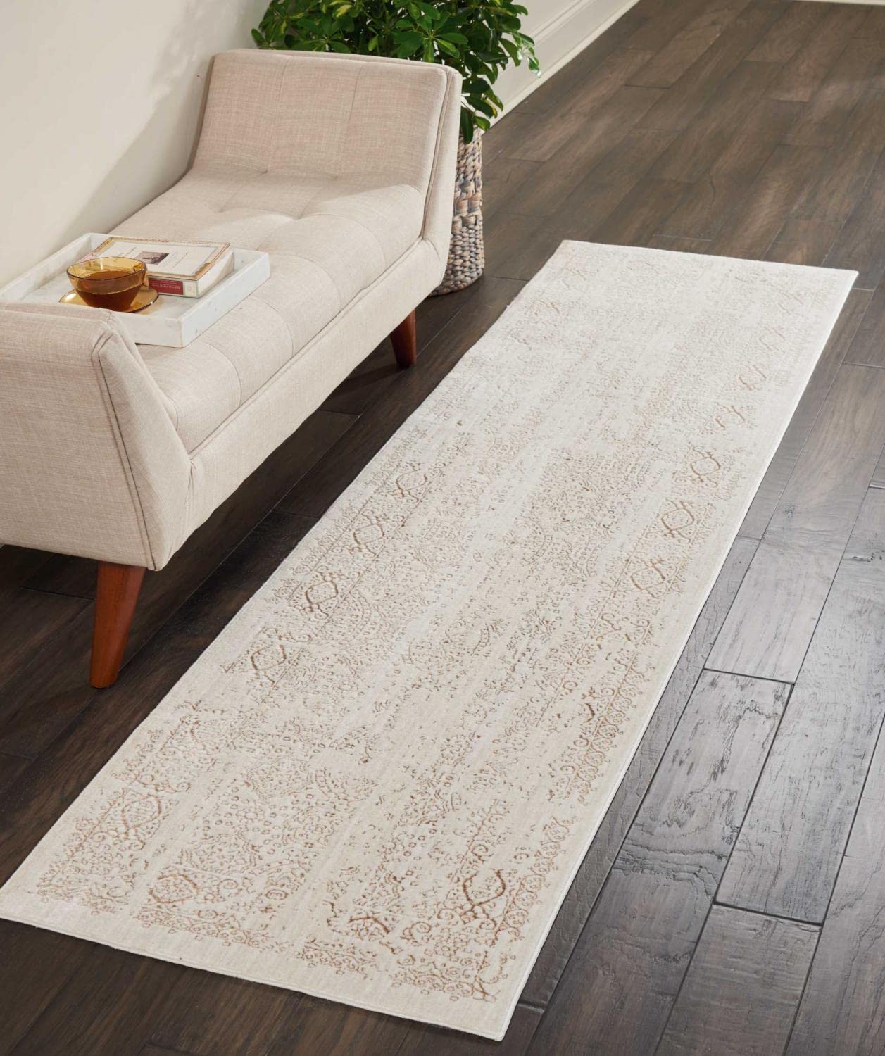 Kathy Ireland Home Silver Screen Traditional Ivory/Mocha 2'2