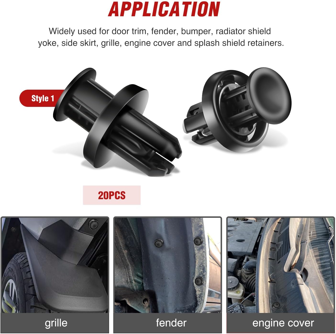 131 Pcs Nylon Front Fender Push Retainer Clips for Honda Acura Accord Civic Odyssey CR-V - Bumper Fastener Replacement for Auto Body Repair & Maintenance