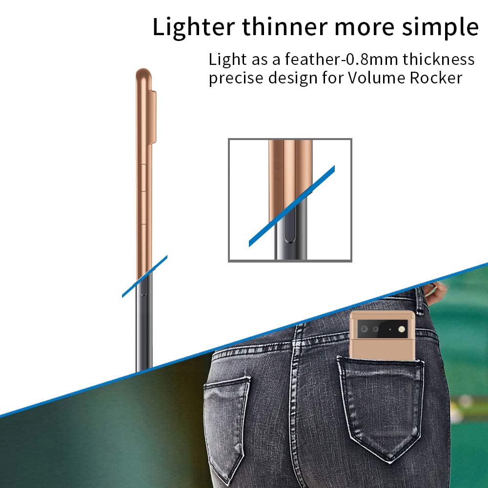 Ultra-Thin Slim Fit Pixel 6 Case - Soft Flexible TPU with Matte Finish | Lightweight Protective Phone Cover for Google Pixel 6 (Gold) | Perfect for Everyday Use, Work & Travel Protection
