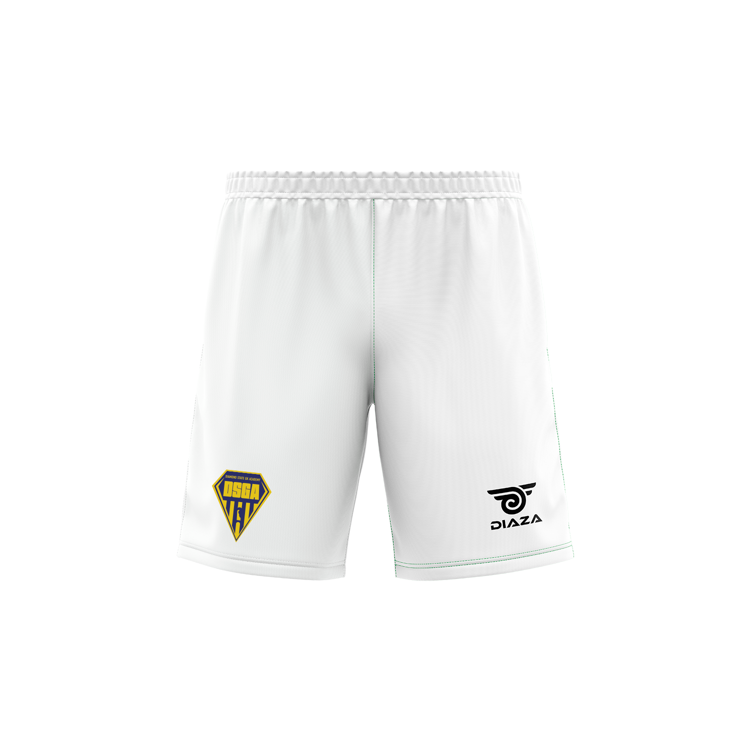Diamond State Academy Tri-Tone Practice Shorts - White - Perfect for Dance, Cheerleading & Gymnastics Training