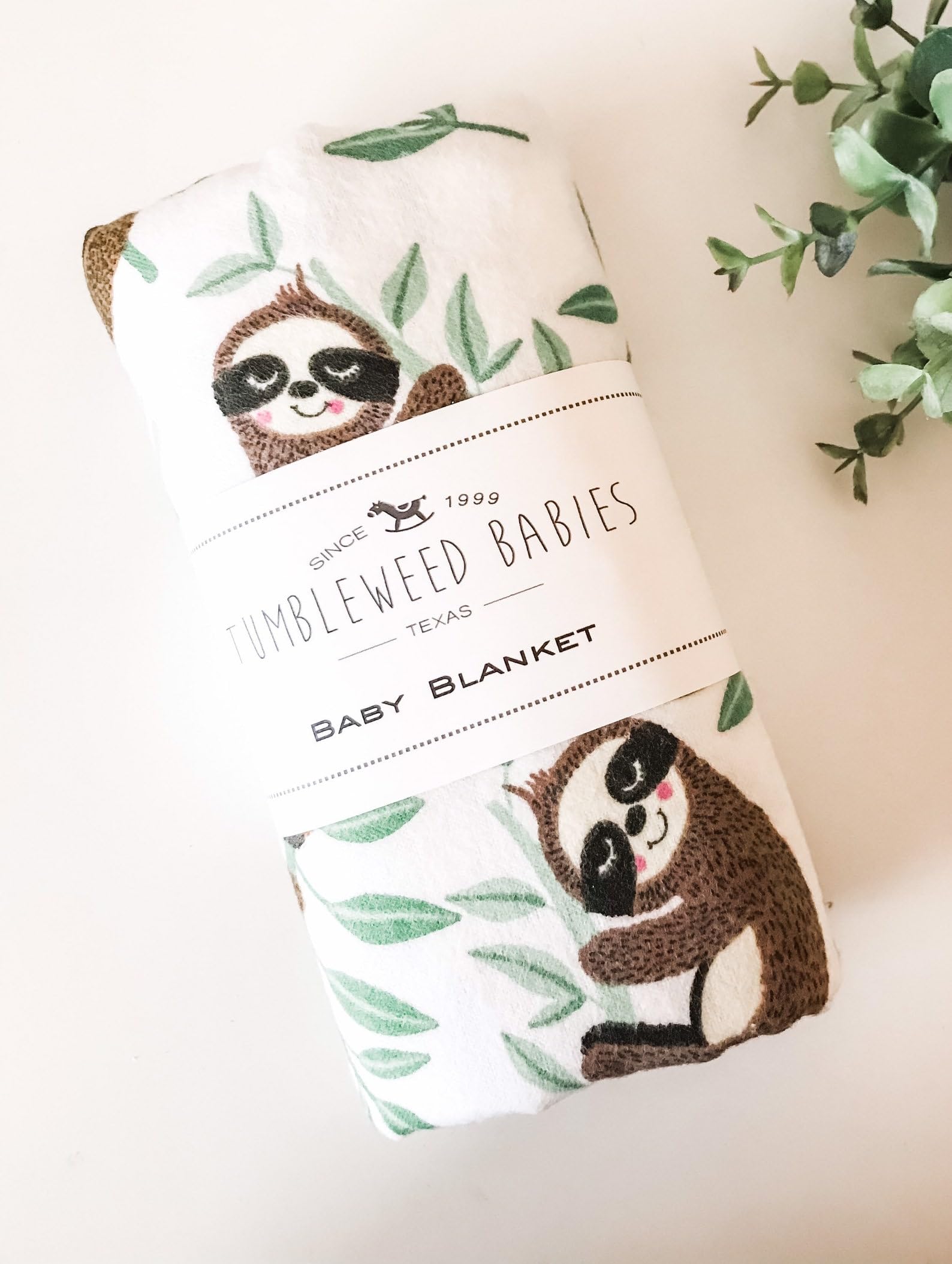 Cozy Sleepy Sloths Flannel Baby Receiving Blanket - Soft Swaddle Wrap for Newborns & Infants - Perfect for Nursery, Stroller & Cuddle Time