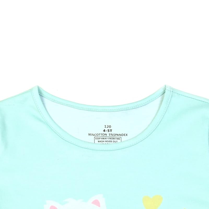 Girls Cotton Pajama Sets - Summer Short Sleeve Sleepwear for Kids & Toddlers - Perfect for Bedtime & Sleepovers