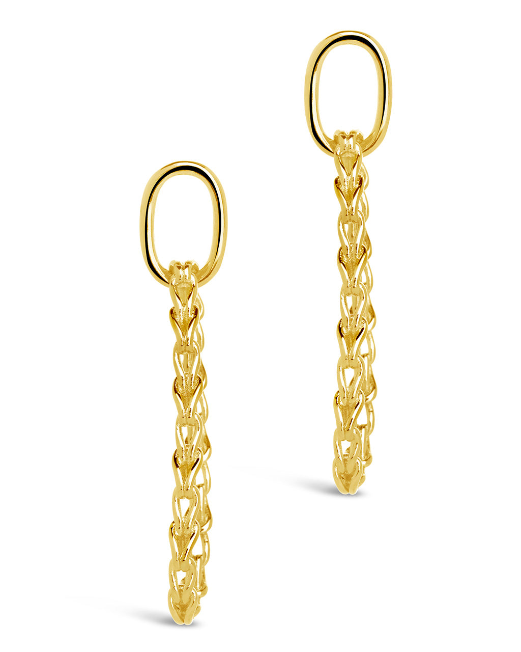 Layney Interlocking Chain Drop Earrings for Women - Trendy Gold Plated Dangle Earrings - Perfect for Parties, Weddings & Everyday Wear
