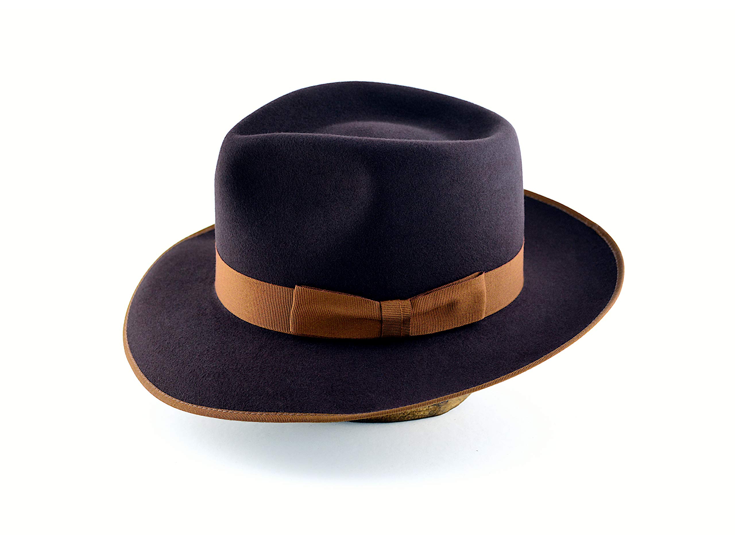 Custom Beaver Fur Felt Fedora Hat - Handmade to Order for Elegant Outfits