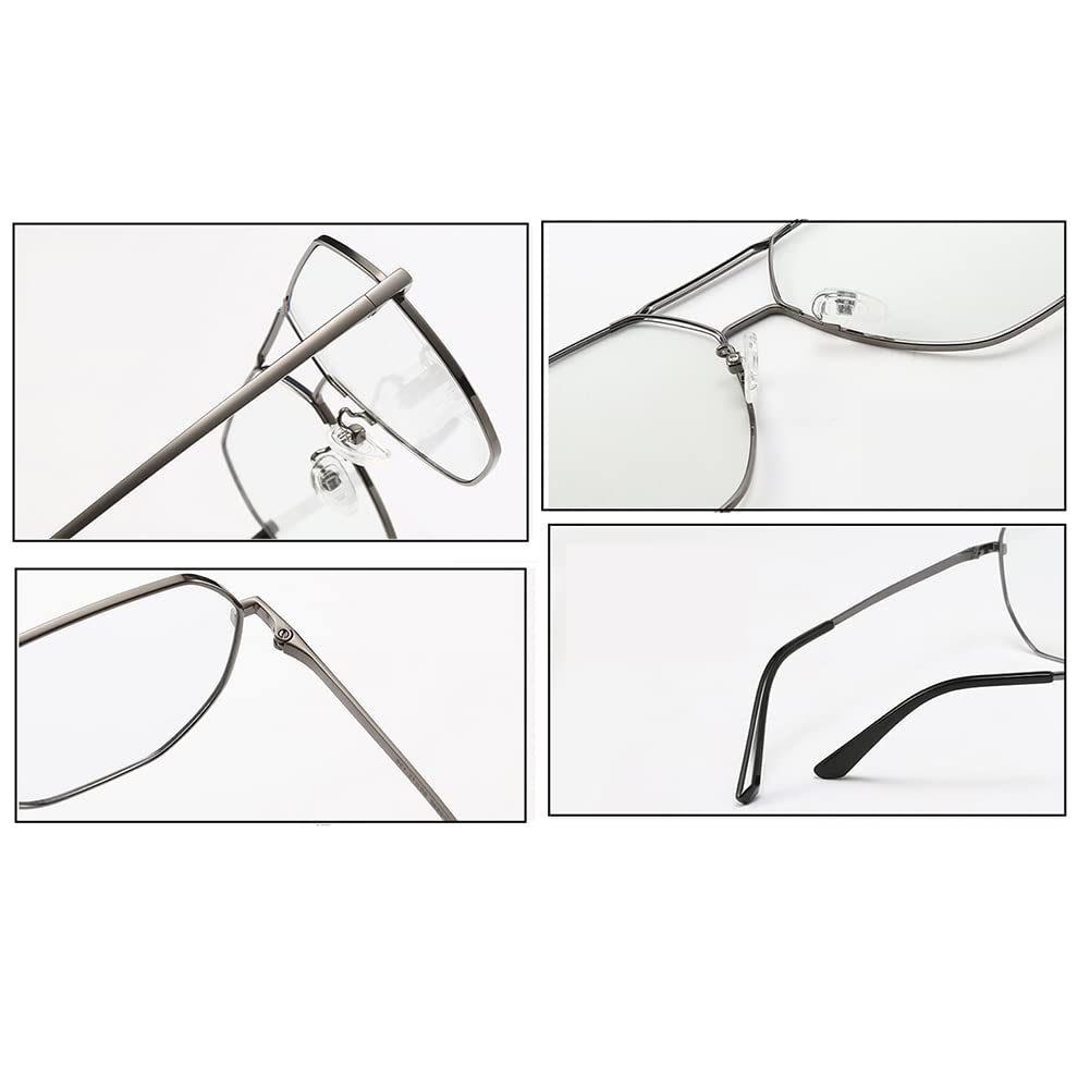 Blue Light Blocking Reading Glasses for Men - HD Anti-Blue Light Resin Lenses, Retro Ultralight Frame, +1.0 to +3.0 Diopter - Perfect for Computer Work, Reading & Screen Time Protection