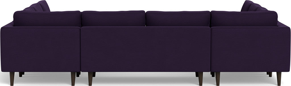 Ladybird 134 U Sectional Sofa - Modern L-Shaped Couch with Reversible Chaise, Soft Fabric Upholstery for Living Room, Family Room, or Home Theater