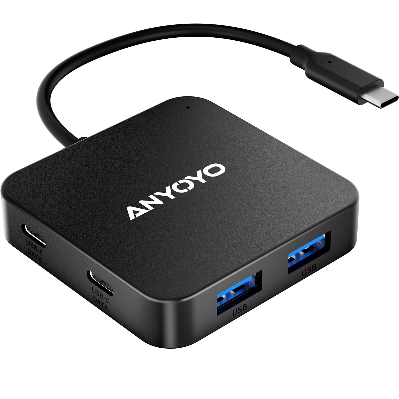 6-Port USB 3.0 Hub with 3 USB-A, 2 USB-C & 1 USB-C Power Port - High-Speed Data Transfer USB C Hub for Laptop, PC, Printer, Flash Drive - Perfect for Home Office, Gaming & Multi-Device Charging