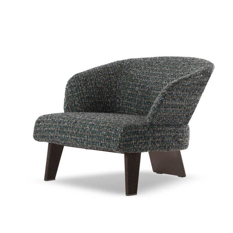 Liora Linen Fabric Armchair - Modern Upholstered Accent Chair for Living Room, Bedroom & Office - Comfortable Lounge Chair with Solid Wood Legs (Beige) - Perfect for Reading, Relaxing & Home Decor