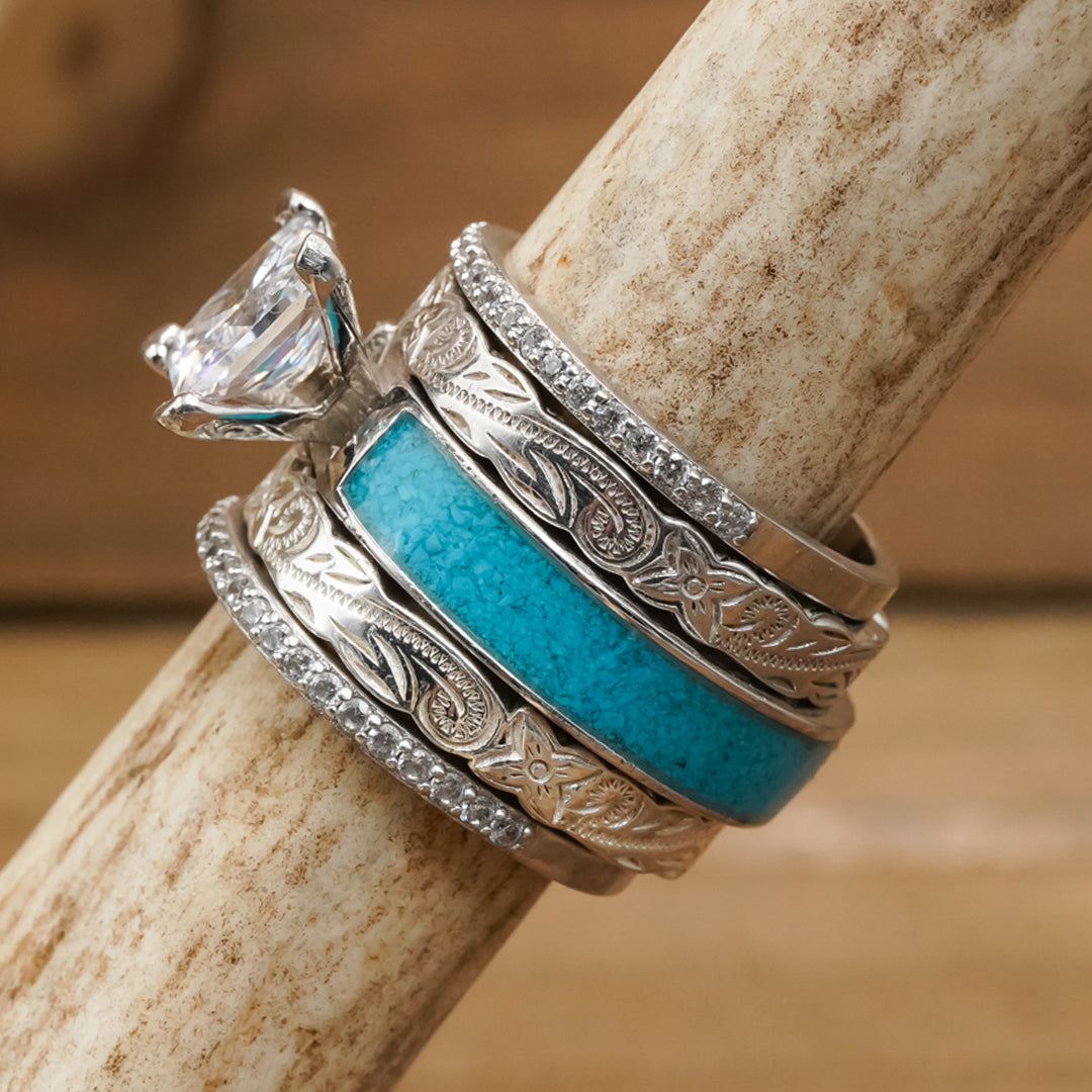Elegant Fairy Falls Wedding Ring Set – Vintage-Inspired Bridal Jewelry for Engagement & Anniversary Gifts | Perfect for Romantic Proposals & Special Occasions