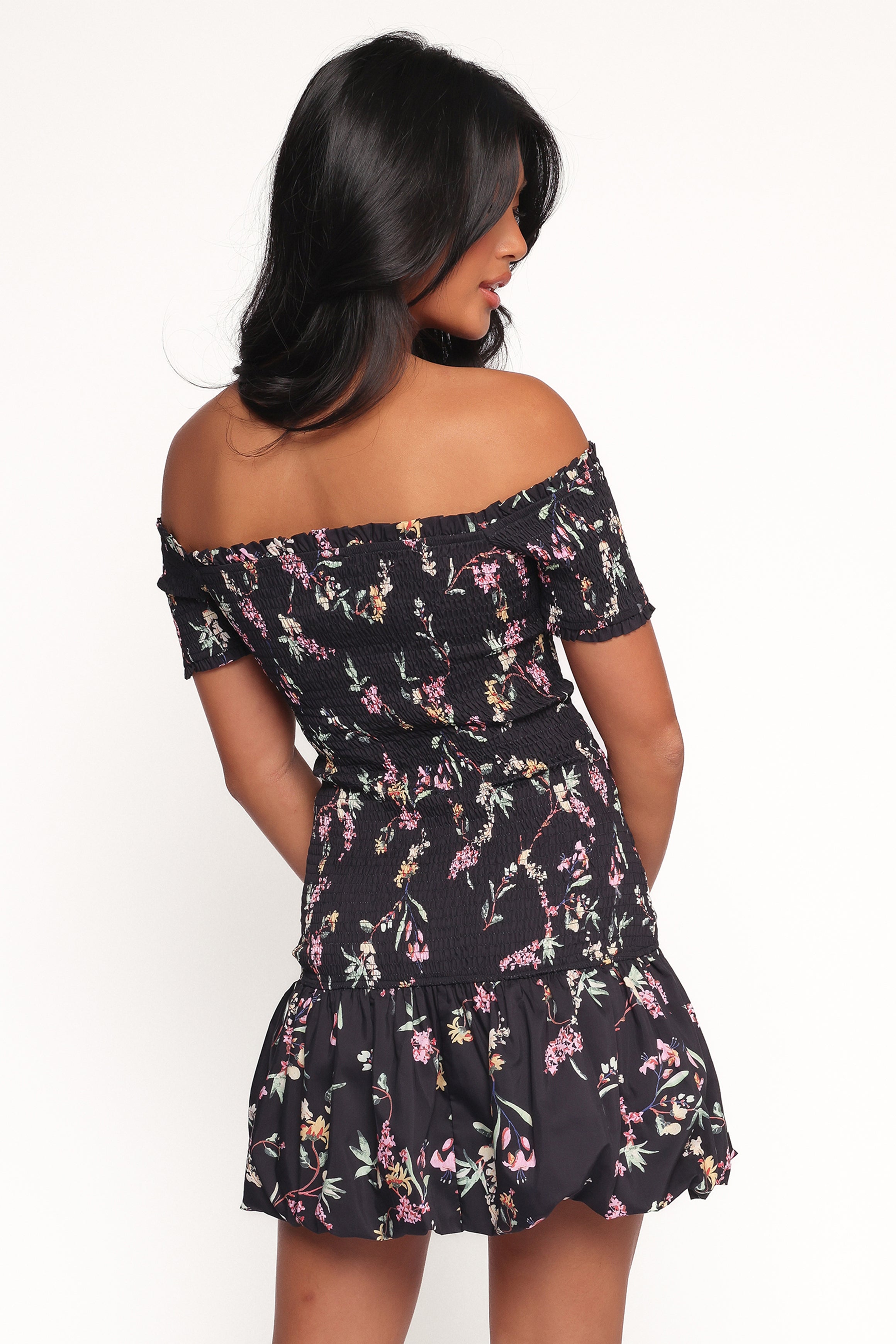 Lewis Mini Dress - Black Floral Print Summer Dress for Women | Perfect for Parties, Dates & Casual Outings