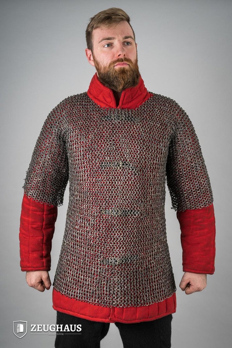 Titanium Chainmail Haubergeon Flat Ring Riveted 9mm - Medieval Armor for LARP, Cosplay & Historical Reenactment