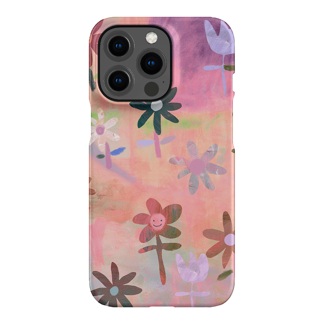 Premium Lazy Daisy Floral Phone Case - Shockproof & Slim Design for iPhone 15/14/13/12/Pro/Max - Perfect for Everyday Use, Travel & Outdoor Activities