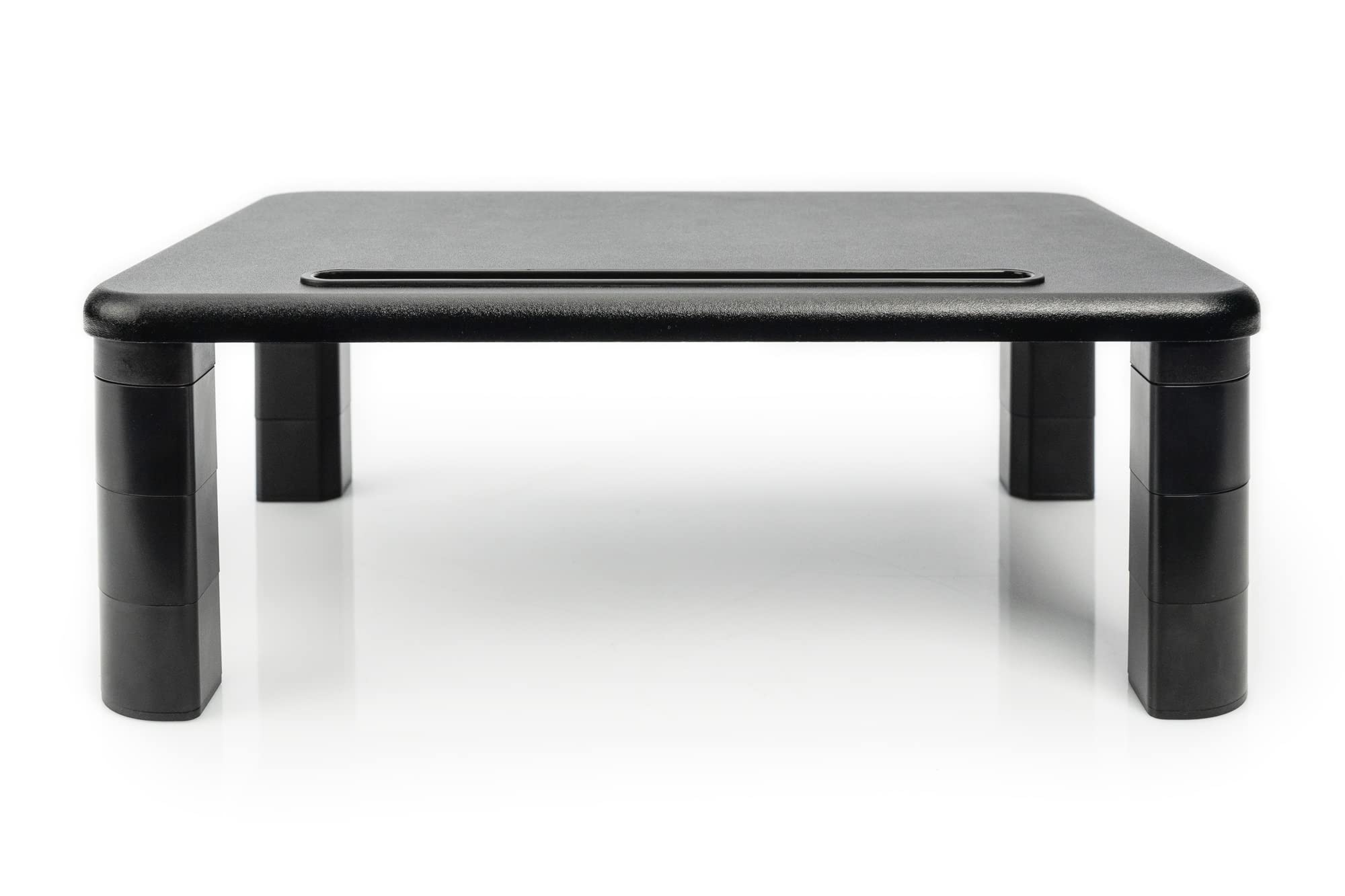DIGITUS Ergonomic Monitor Riser Stand - Adjustable 3 Height Settings - Supports 10kg Weight Capacity - Perfect for Laptop, Tablet & Smartphone - Ideal for Home Office & Workspace Setup