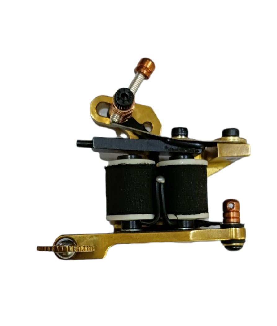 Golden Heavy Duty ITT Coil Tattoo Gun Machine - Dragon Style Professional Tattoo Equipment for Artists & Beginners | Perfect for Sleeve, Tribal & Detailed Tattoo Work