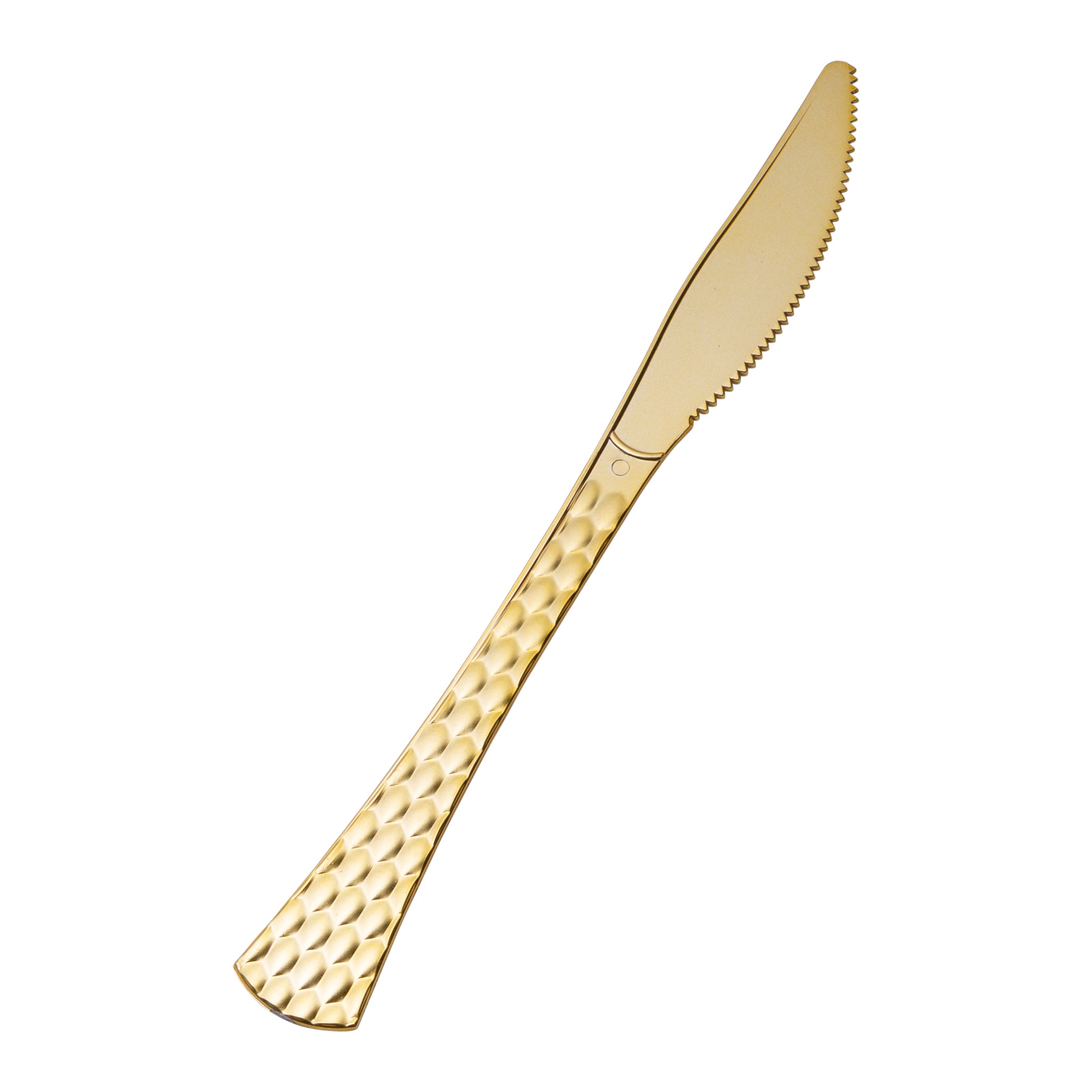 Disposable Shiny Metallic Gold Flatware Set - Elegant Plastic Cutlery for Parties, Weddings & Events - Glamorous Dining Utensils for Special Occasions