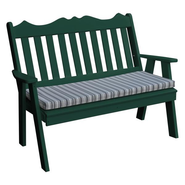 Poly Royal English Garden Bench - Durable Outdoor Patio Furniture for Garden, Yard, and Park - Perfect for Relaxing, Decorating, and Entertaining Guests