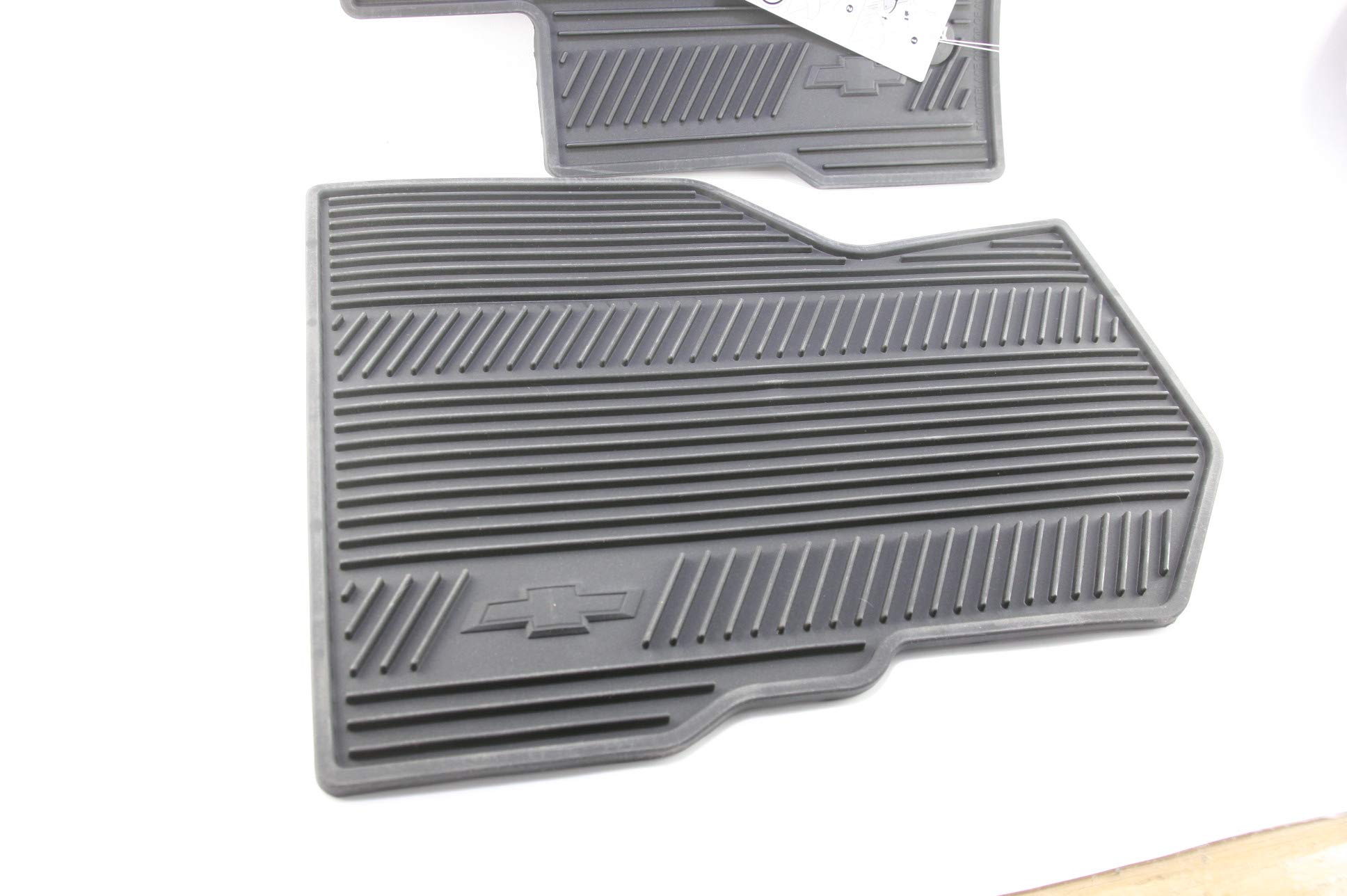 GM Accessories 22832327 Premium All-Weather Floor Mats - Jet Black with Bowtie Logo - Durable Protection for Trucks, SUVs, and Cars
