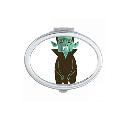 DIYthinker Halloween Ghost Happy Mirror - Portable Foldable Double-Sided Makeup Mirror for Travel, Home & Cosmetics (Perfect for Halloween, Parties & Daily Use)