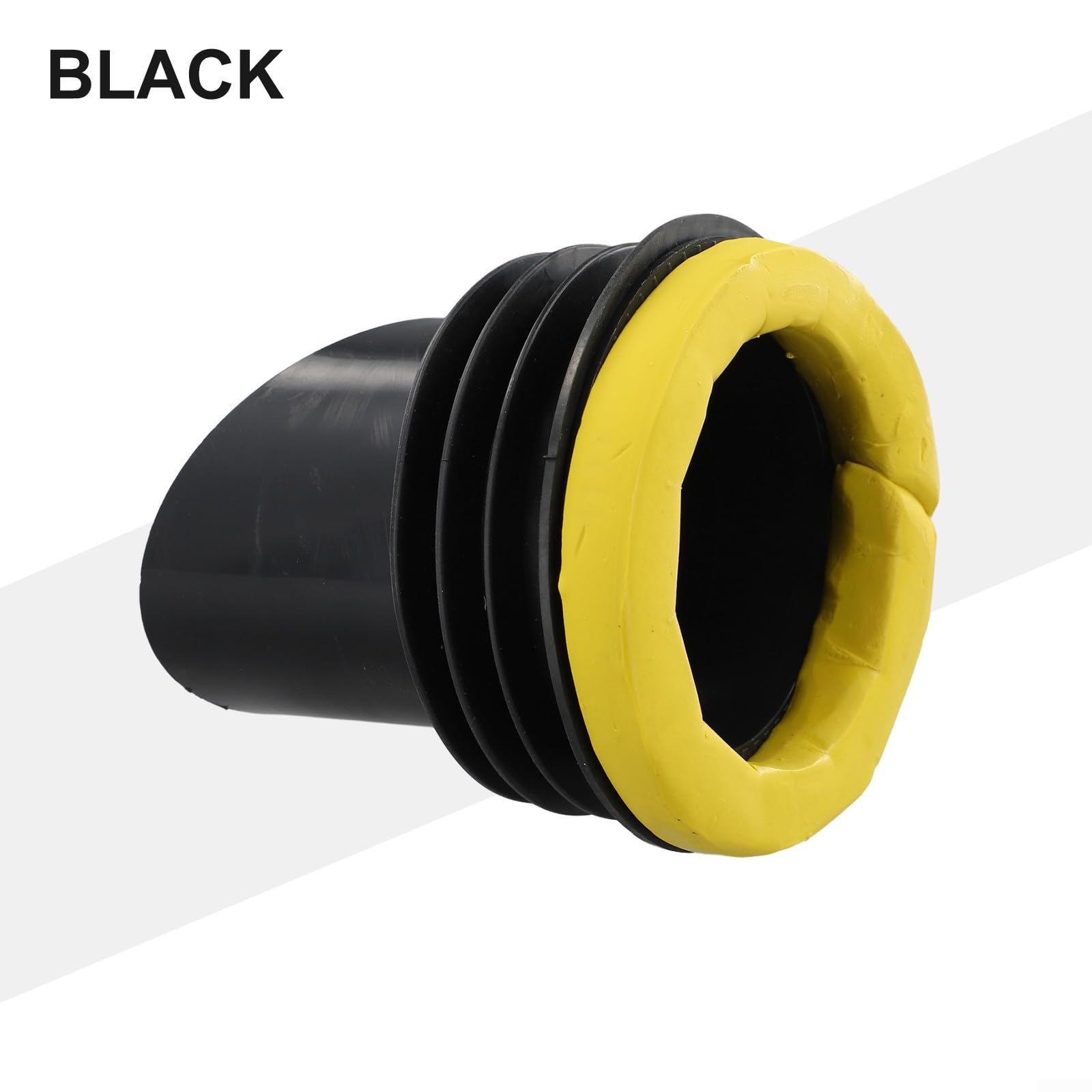 **Toilet Flange Wax Ring with Backflow Prevention Valve - Leak-Proof Rubber Seal for Drain Pipe - Toilet Flange Sealing Ring Check Valve (Black) - Ideal for Bathroom Plumbing Repairs and Leak Prevention**