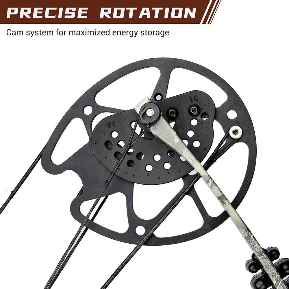 Premium Compound Bow Set with 12 Carbon Arrows - Adjustable Draw Weight for Hunting & Target Practice | Ideal for Beginners & Outdoor Enthusiasts