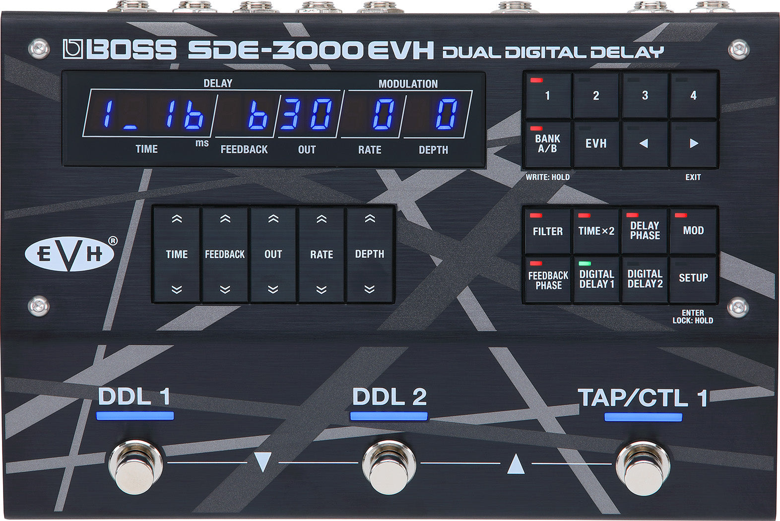 Boss SDE 3000EVH Dual Digital Delay Pedal - Professional Guitar Effects Processor for Stage & Studio Use