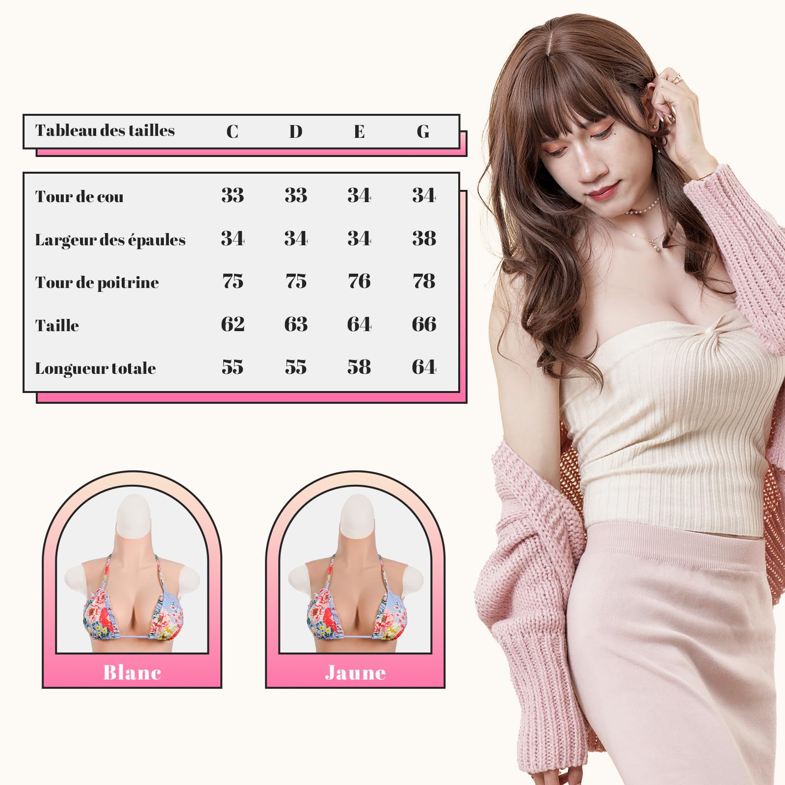 Minaky Silicone Breast Forms C-G Cup - Realistic Fake Breasts for Crossdressers, Transgender & Cosplay | Comfortable Artificial Breast Enhancer for MTF, Drag Performances & Costume Parties