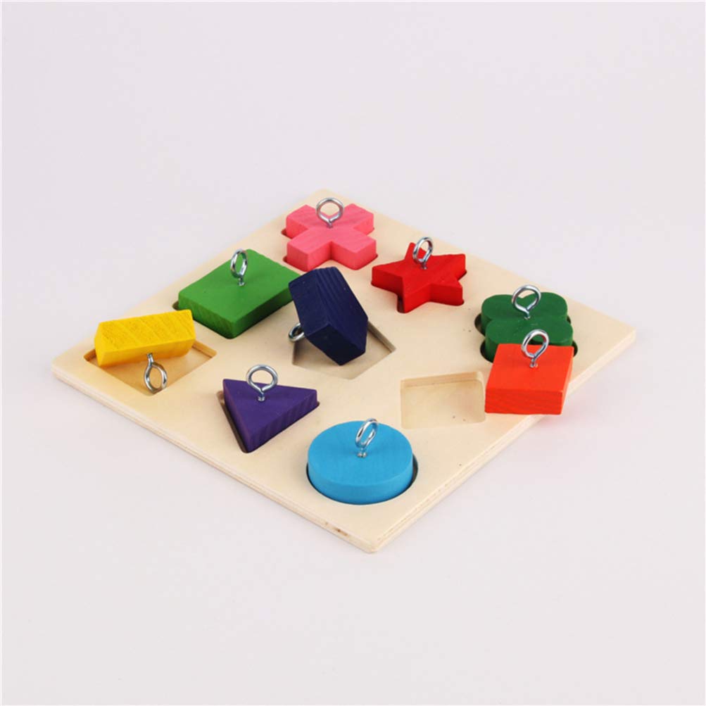 POPETPOP Wooden Parrot Block Toy - Safe & Fun Bird Chewing Toy for Parrots, Cockatiels, Lovebirds - Perfect for Playtime, Training & Enrichment Activities