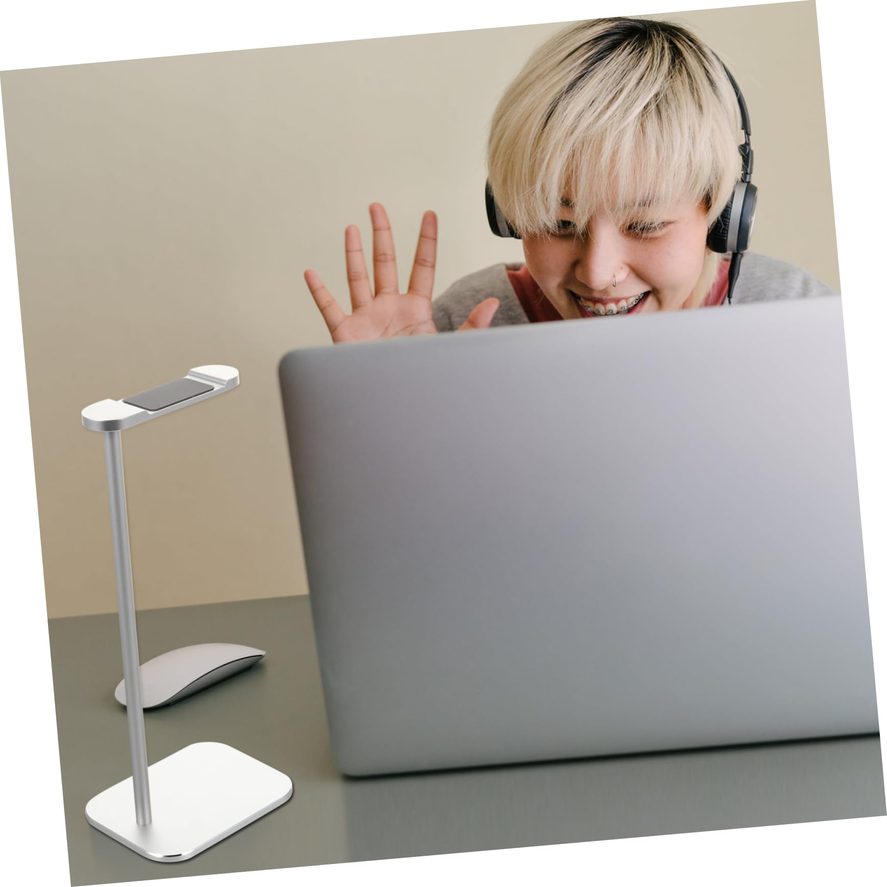Jojofuny Aluminum Alloy Headphone Hook - Sturdy Desk Mount Headset Holder for Easy Installation | Perfect for Gaming, Office & Home Organization