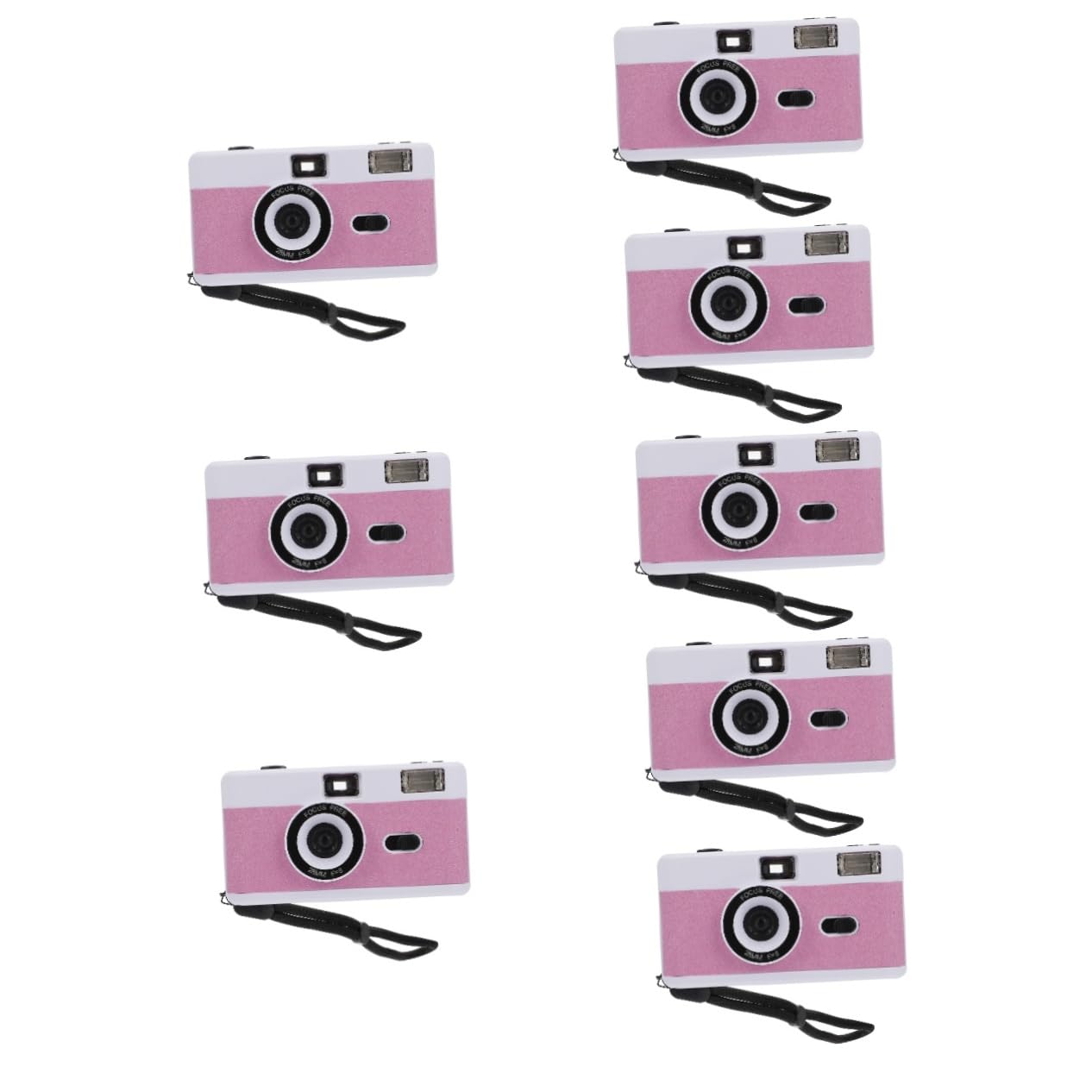 8 Pack Retro Film Cameras with Built-in Flash - Vintage Mini Film Camera for Travel, Portable ABS Photo Camera - Perfect for Travel Photography, Vintage Style Shots & Collectibles