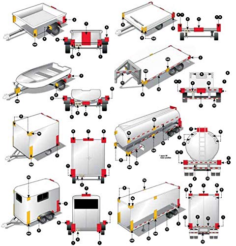High Visibility Red DOT-SAE Certified 2x3 Inch Rectangle Reflective Prism Stickers - Weatherproof, Strong Adhesive for Trailers, RVs, Flatbeds, Boats & Marine Use (Pack of 100) - Ideal for Nighttime Safety & Vehicle Marking