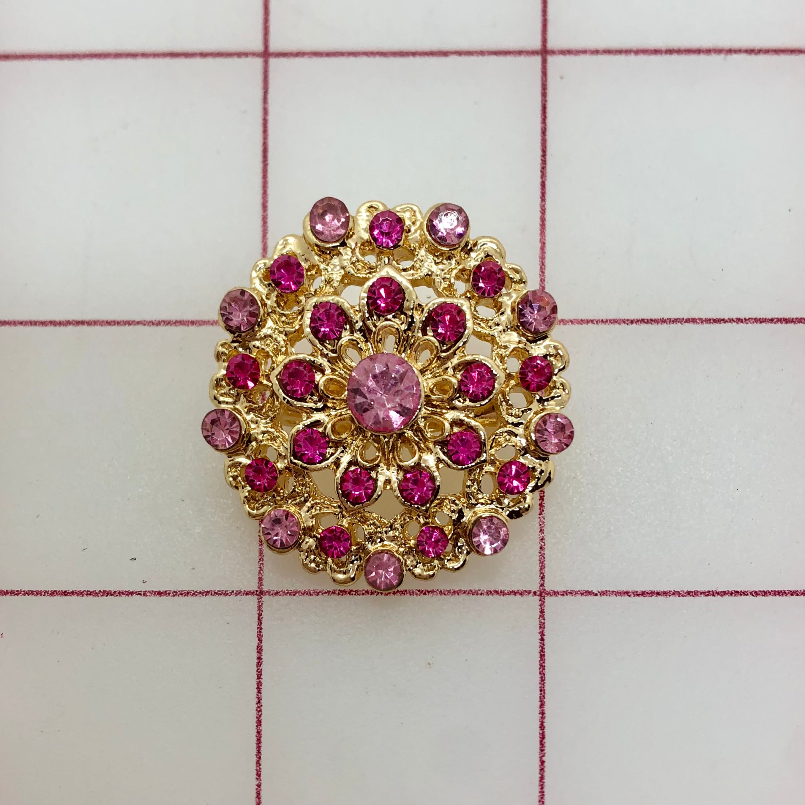 1.25 Inch Rhinestone Brooch & Tiara Embellishments - Decorative Gems for DIY Crafts, Wedding Accessories, Costume Jewelry and Hair Ornaments